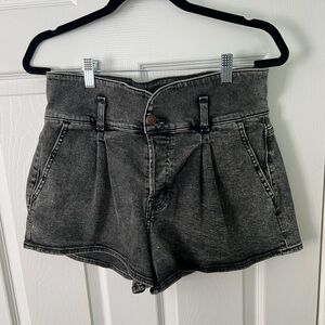 HOLLISTER Black High-Waisted Denim Shorts